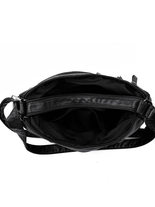 PU Leather Adjustable Strap Shoulder Bag - Hovatok