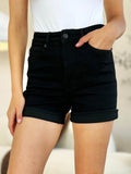 Judy Blue Full Size High Waist Tummy Control Cuffed Denim Shorts - Hovatok