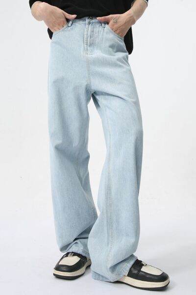 Wide Leg Jeans with Pockets - Hovatok