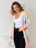 Angel Wings Full Size Gradient Open Front Cardigan - Hovatok