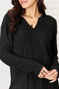 Basic Bae Full Size Notched Long Sleeve Top and Pants Set - Hovatok