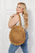 Justin Taylor Brunch Time Straw Rattan Handbag - Hovatok