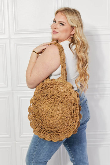 Justin Taylor Brunch Time Straw Rattan Handbag - Hovatok