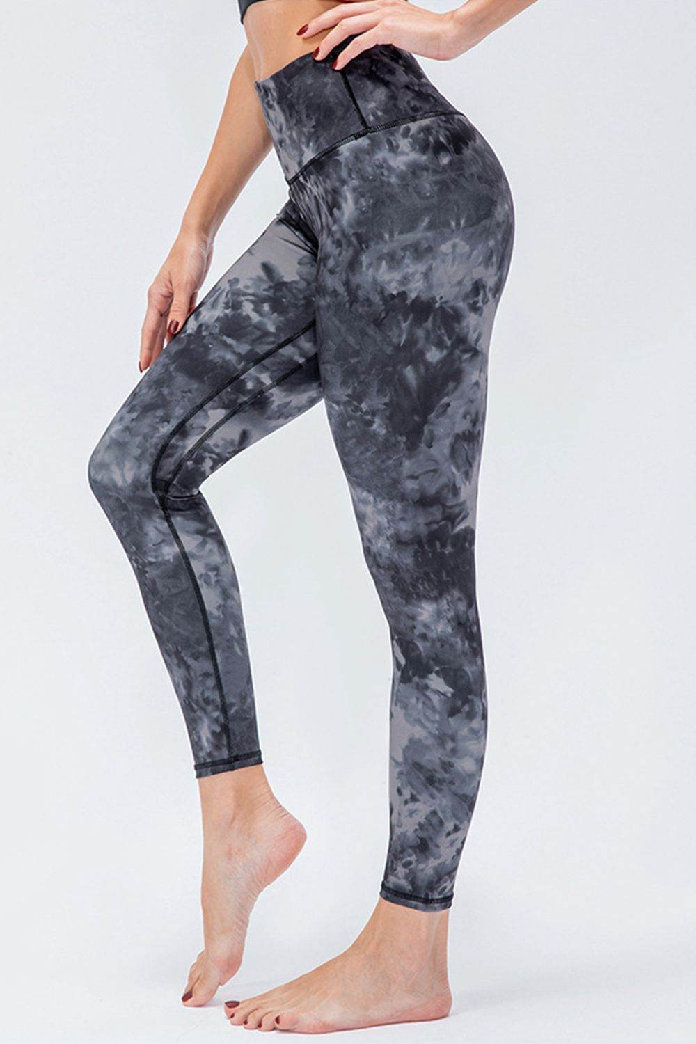 Wide Waistband Slim Fit Active Leggings - Hovatok