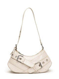 PU Leather Buckle Shoulder Bag - Hovatok