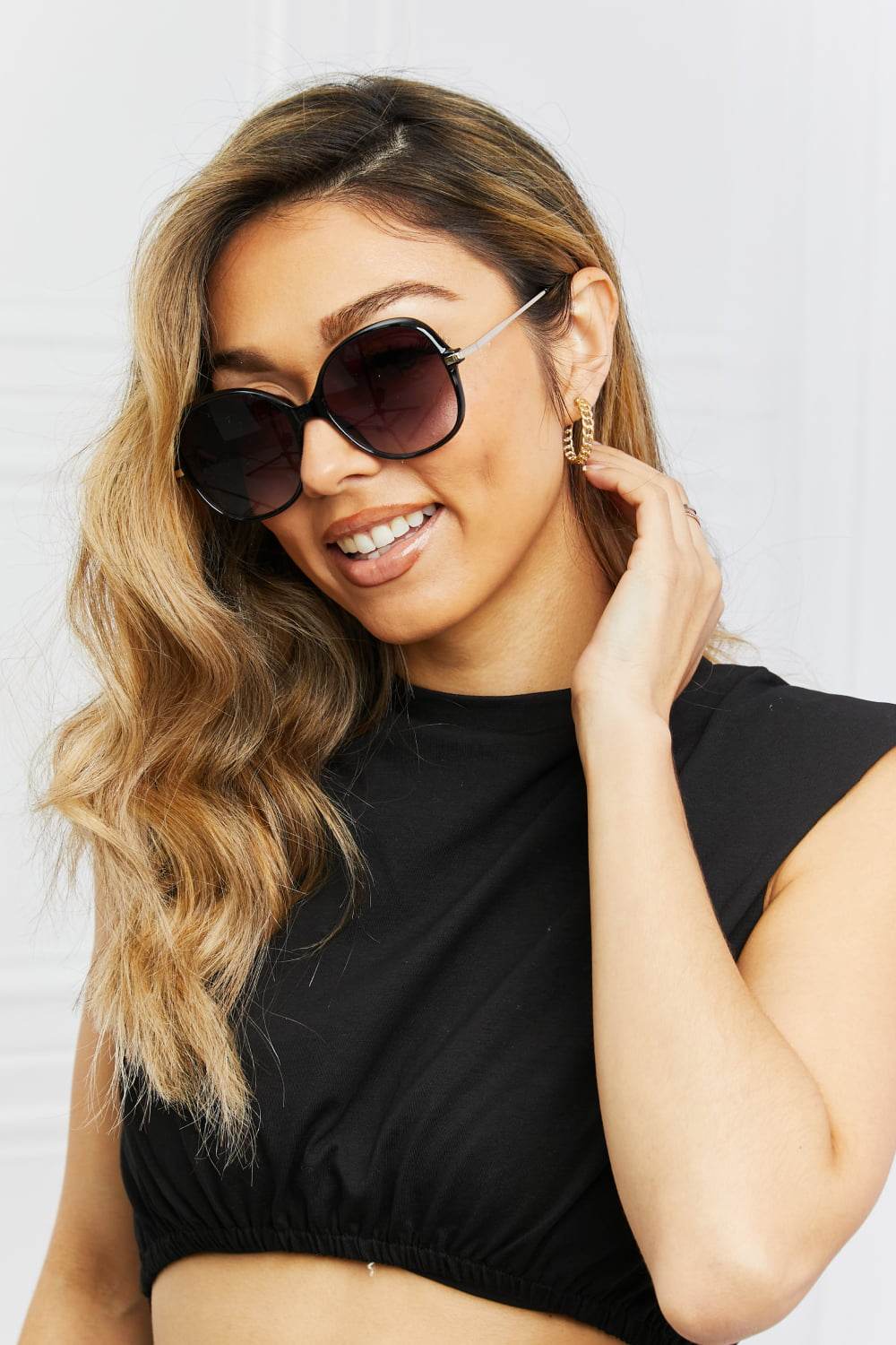 Metal-Plastic Hybrid Full Rim Sunglasses - Hovatok
