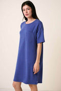 Mittoshop Urban Rib Knit Short Sleeve Tee Dress - Hovatok