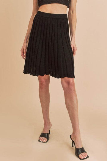 Aemi+Co Elastic Waist Knit Skort - Hovatok