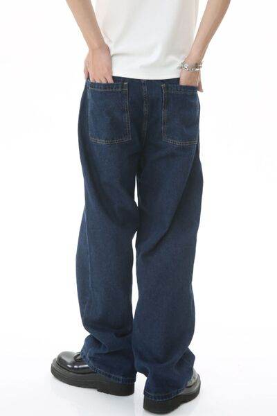 Men's Mid Rise Straight Leg Jeans - Hovatok