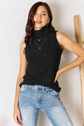 Basic Bae Full Size Ribbed Turtleneck Tank - Hovatok