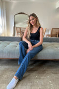 Judy Blue Full Size High Waist Front Seam Detail Straight Jeans - Hovatok