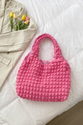 Ruched Polyester Large Handbag - Hovatok