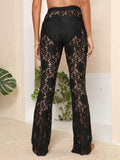 Lace High Waist Swim Pants - Hovatok