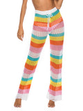 Cutout Contrast High Waist Swim Pants - Hovatok