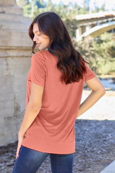 Basic Bae Bamboo Full Size V-Neck Short Sleeve T-Shirt - Hovatok
