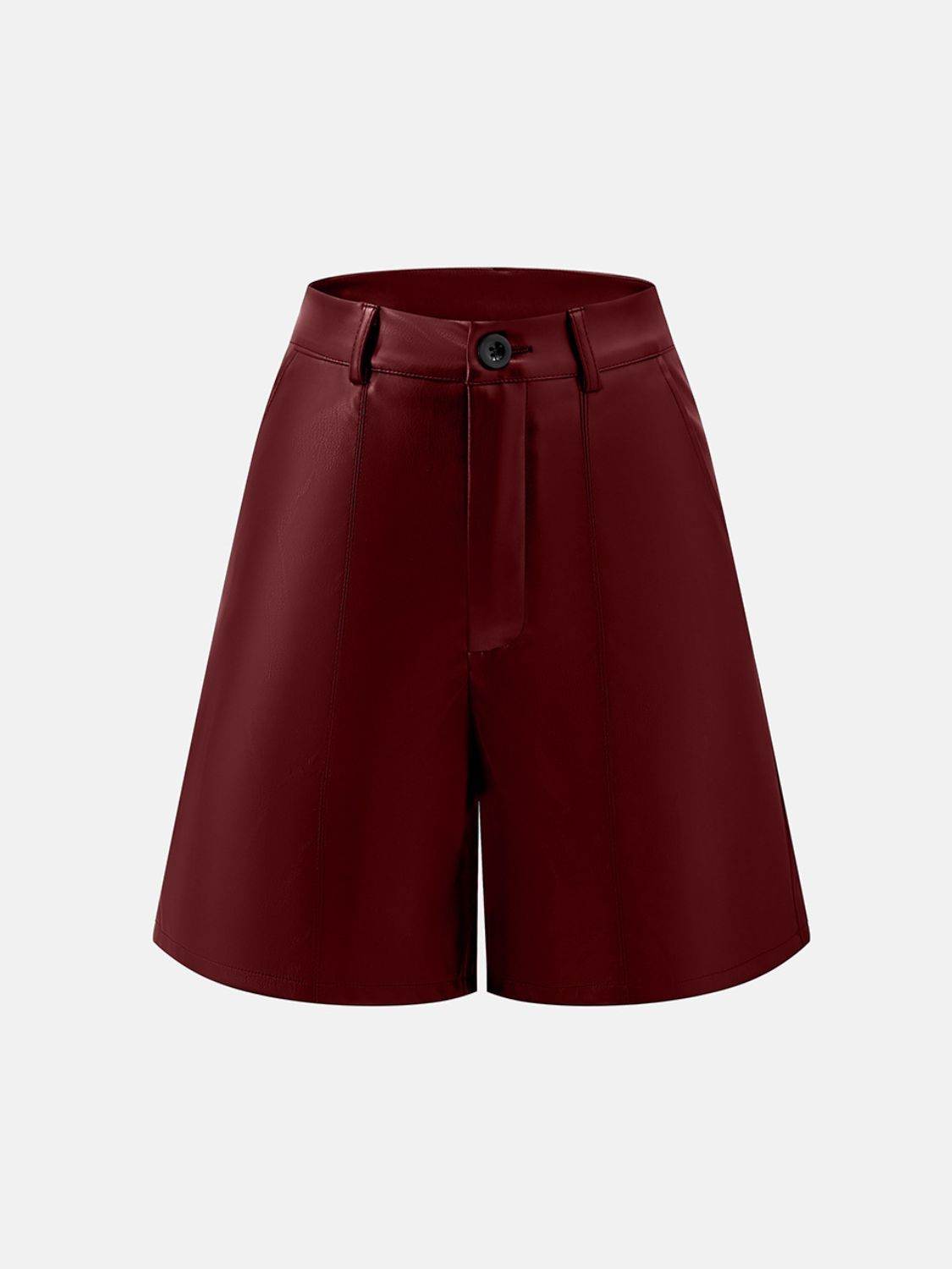 PU Leather High Rise Shorts - Hovatok