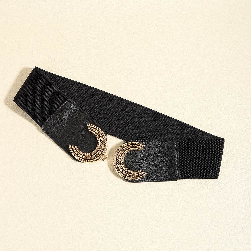 Double C Buckle Elastic Belt - Hovatok