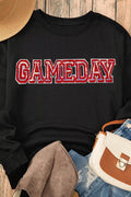 GAME DAY Round Neck Long Sleeve Sweatshirt - Hovatok