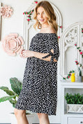 Heimish Full Size Short Sleeve Off Shoulder Animal Mini Dress Plus Size - Hovatok