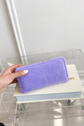 Solid Color Fluff Rectangle Wallet - Hovatok