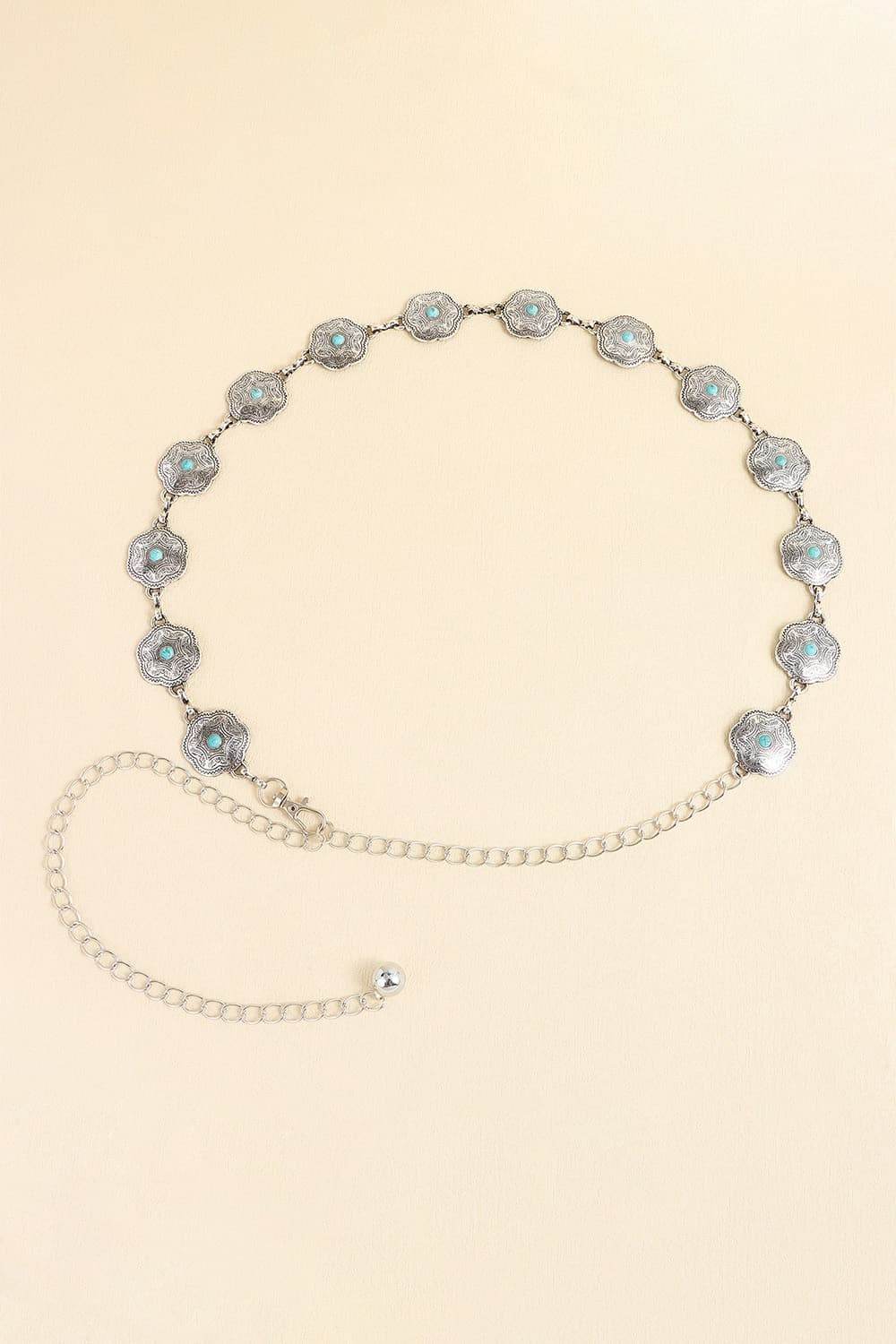 Vintage Turquoise Alloy Belt - Hovatok