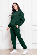 Drop Shoulder Long Sleeve Hoodie and Pants Set - Hovatok