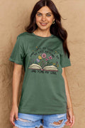 Simply Love Full Size Book & Flower Graphic Cotton Tee - Hovatok