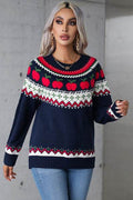 Angel Wings Graphic Round Neck Long Sleeve Sweater - Hovatok