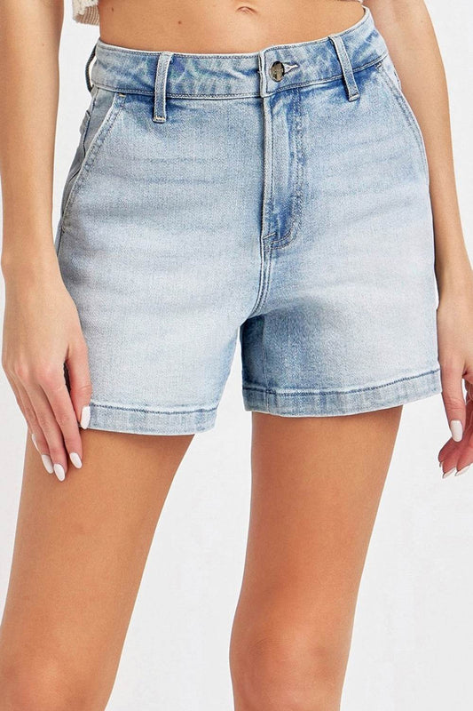 Risen Full Size High Rise Denim Shorts - Hovatok