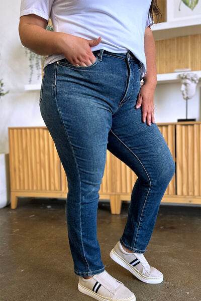 Judy Blue Full Size Tummy Control High Waist Slim Jeans - Hovatok