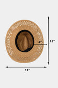 Fame Basket Weave Straw Sun Hat - Hovatok