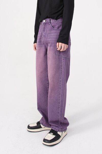 Wide Leg Men's Jeans with Pockets - Hovatok