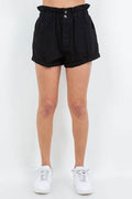 American Bazi High Waist Paper Bag Shorts - Hovatok