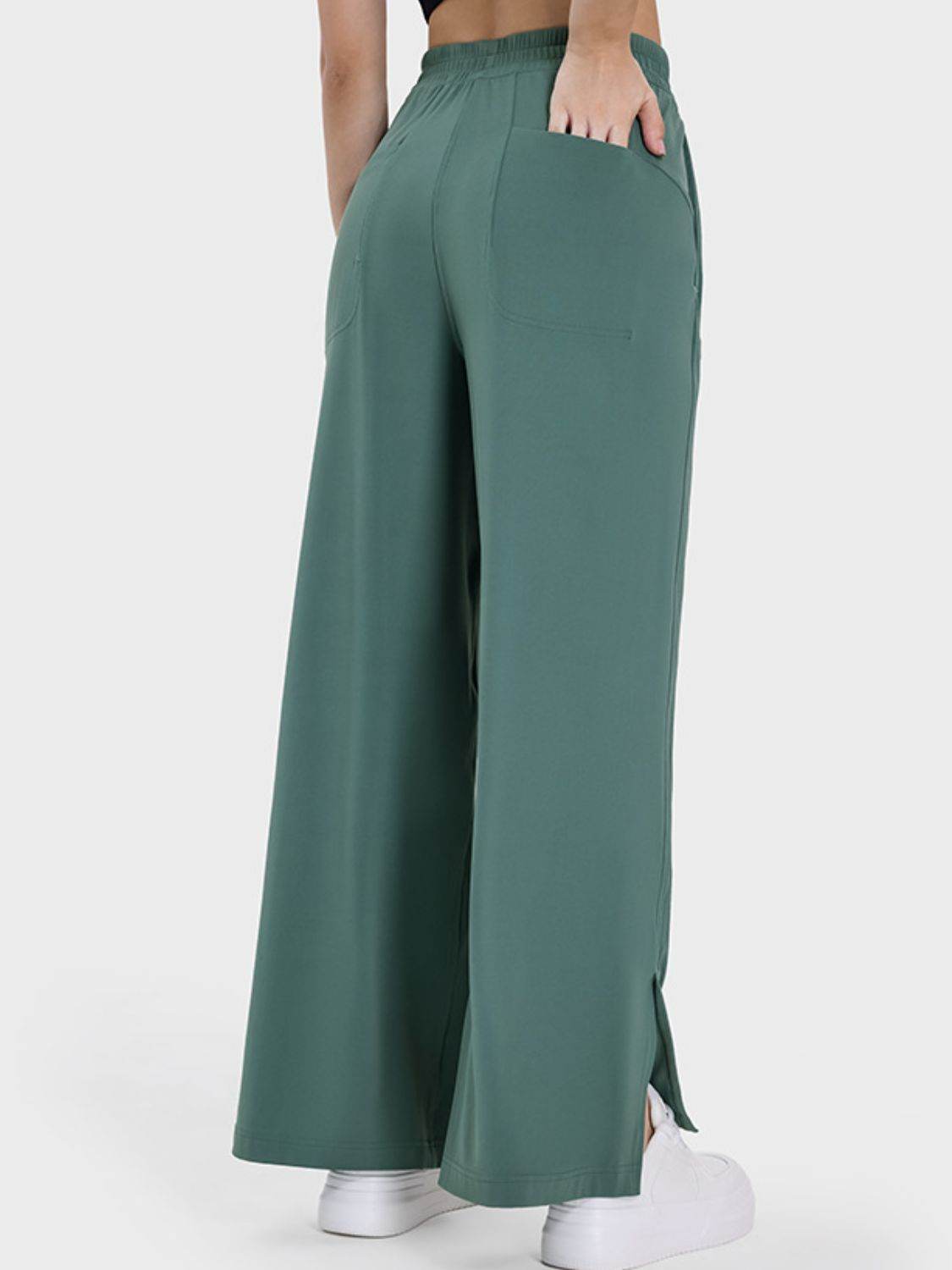 Millennia Slit Wide Leg Active Pants - Hovatok