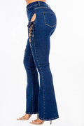 American Bazi High Rise Lace Up Jeans - Hovatok