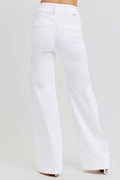 RISEN Full Size Tummy Control Double Button Wide Leg Jeans - Hovatok