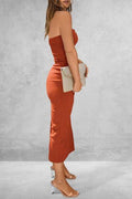 Slit Tube Midi Dress - Hovatok