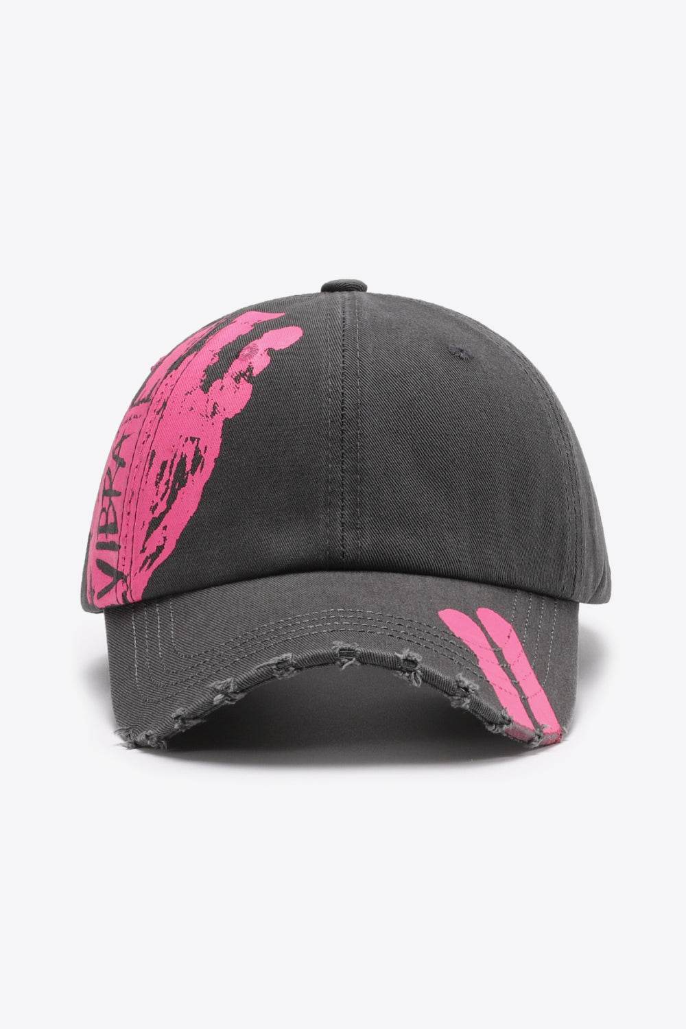 VIBRA Graphic Distressed Adjustable Baseball Cap - Hovatok