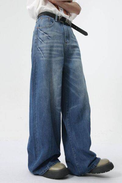 Wide Leg Men's Jeans with Pockets - Hovatok