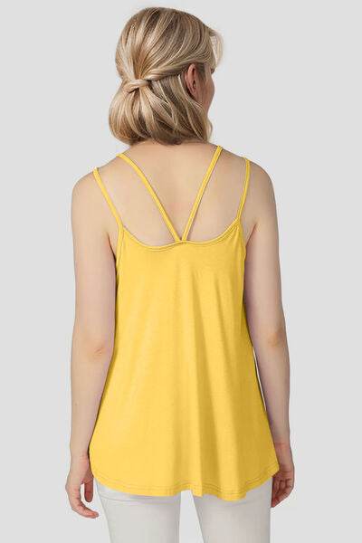 Basic Bae Bamboo Scoop Neck Double Spaghetti Straps Cami - Hovatok