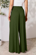 Basic Bae Full Size Smocked Wide Waistband Wide Leg Pants - Hovatok