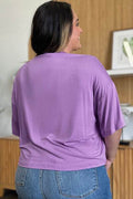 Basic Bae Bamboo Full Size Round Neck Drop Shoulder T-Shirt - Hovatok