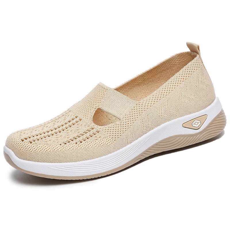 Breathable Mesh Round Toe Wedge Sneakers - Hovatok