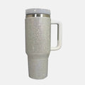 Rhinestone Stainless Steel Tumbler with Straw - Hovatok