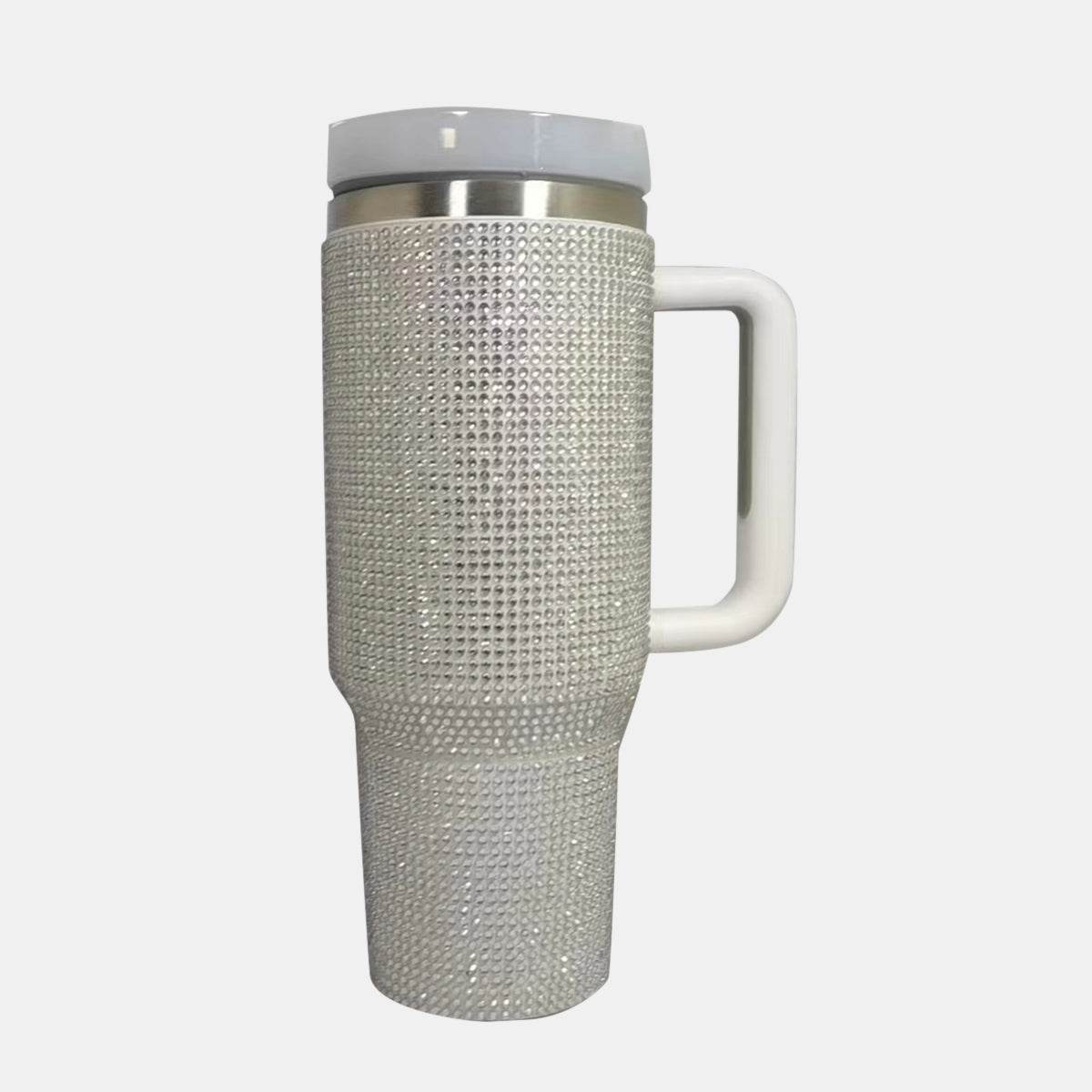 Rhinestone Stainless Steel Tumbler with Straw - Hovatok