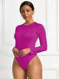 Round Neck Long Sleeve Bodysuit - Hovatok