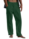 Men's Full Size Drawstring Straight Leg Pants Plus Size - Hovatok