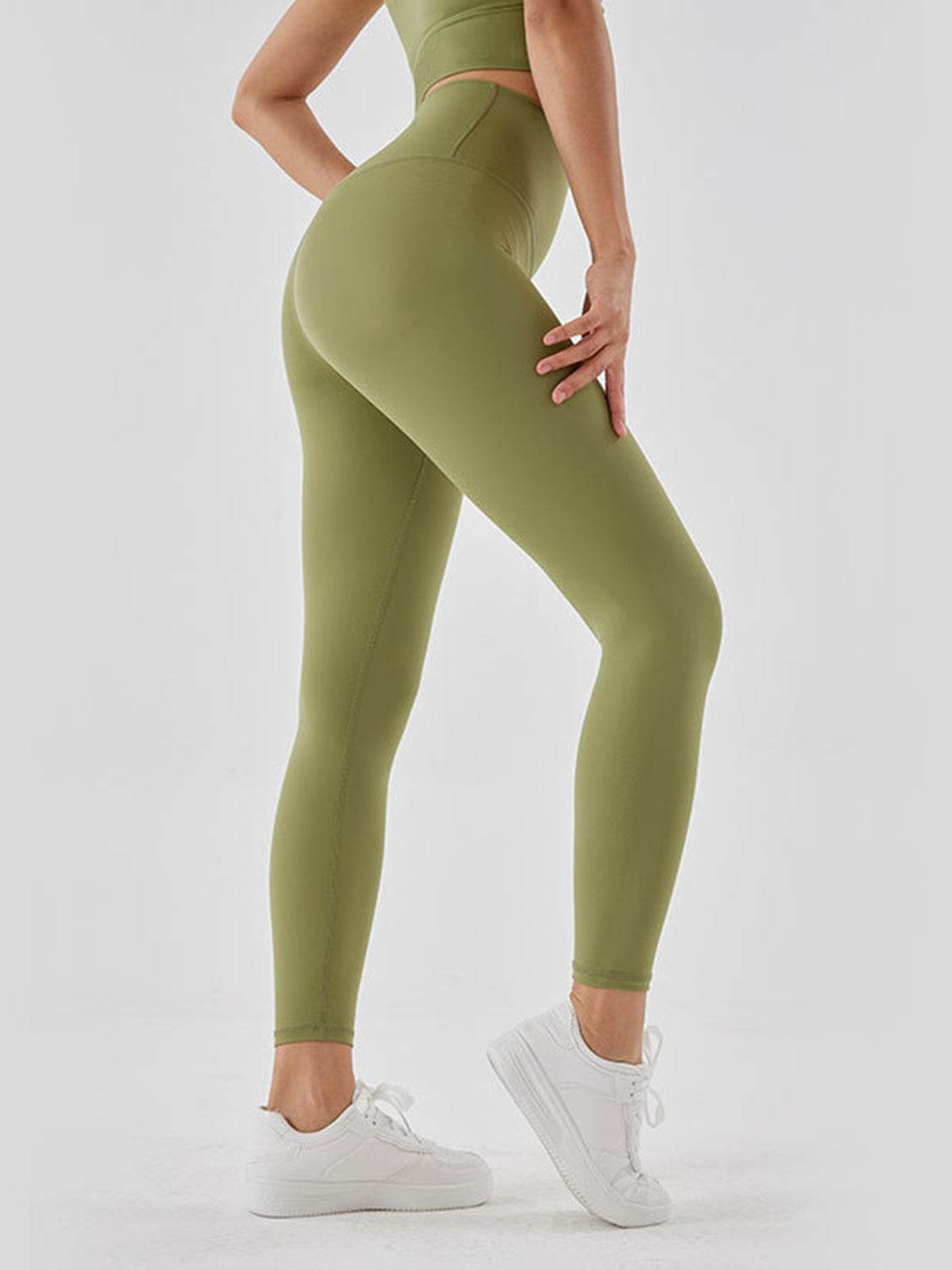 Wide Waistband Sports Leggings - Hovatok