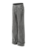 Men's Straight Leg Jeans with Pockets - Hovatok