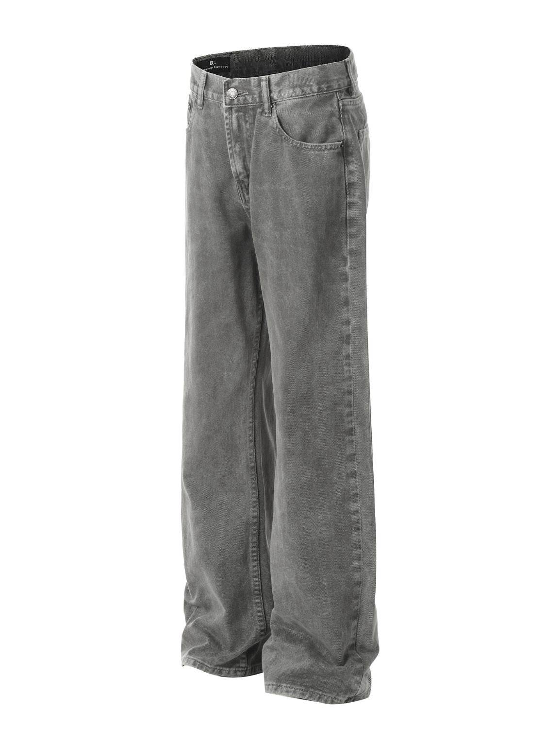 Men's Straight Leg Jeans with Pockets - Hovatok